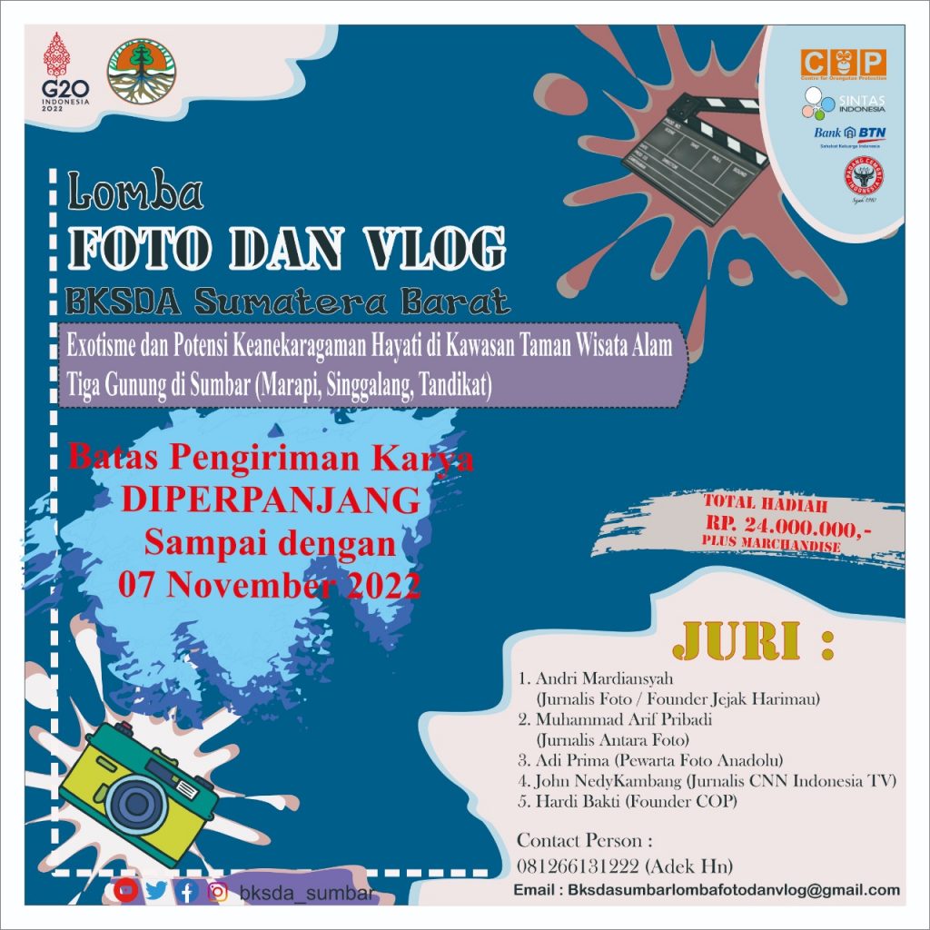 Lomba Foto dan Video BKSDA Sumbar Diperpanjang