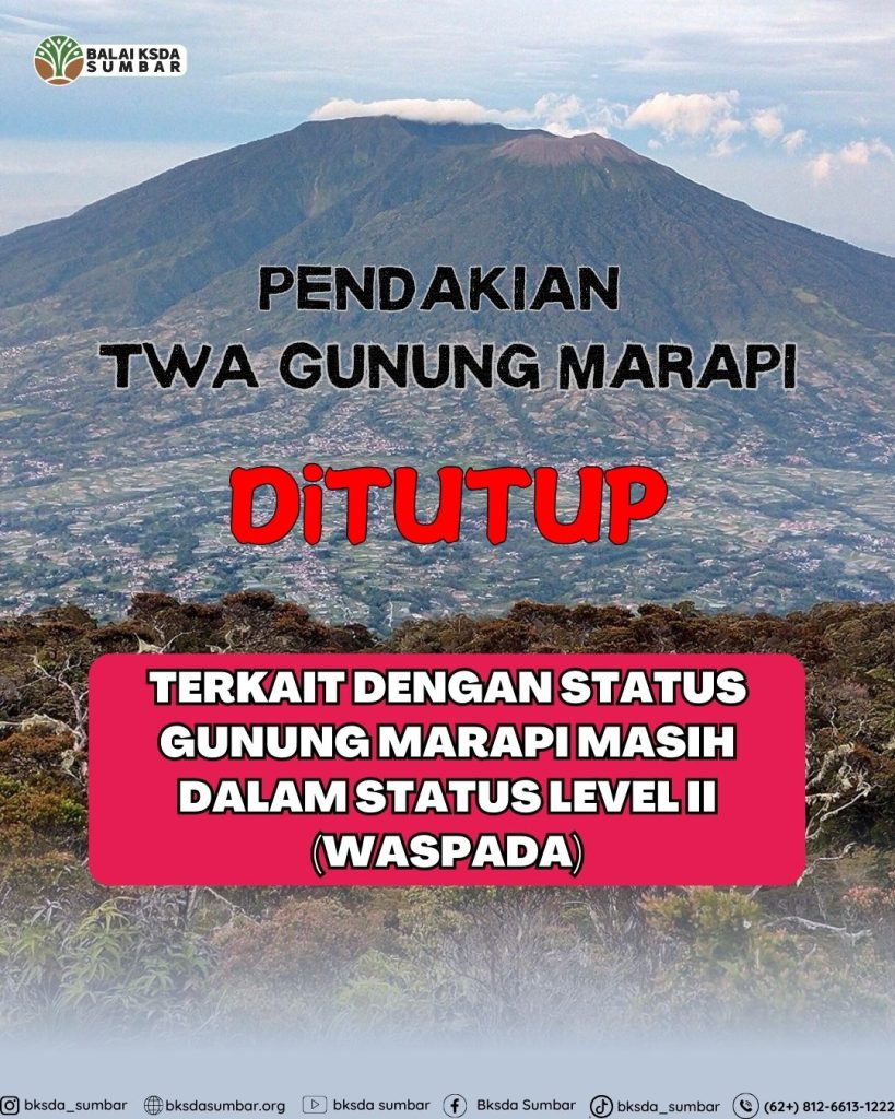 Penutupan Pendakian Gunung Marapi